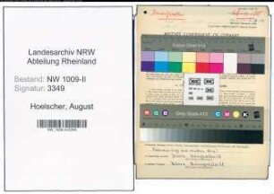 Entnazifizierung August Hoelscher , geb. 18.07.1887 (Metzger)