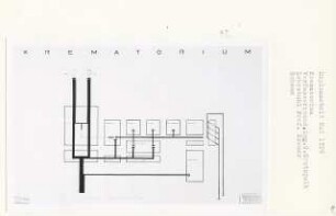 Krematorium (Diplomarbeit bei Willy Kreuer): Hauptfunktionsplan