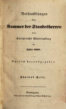 Verhandlungen der Württembergischen Kammer der Standesherren auf dem ... ordentlichen Landtage. 1839,5/6. - S. 1510 - 2188