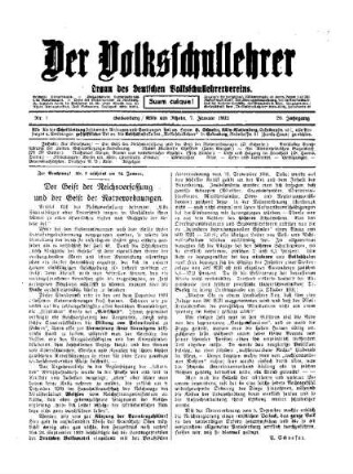 Der Geist der Reichsverfassung und der Geist der Notverordnungen