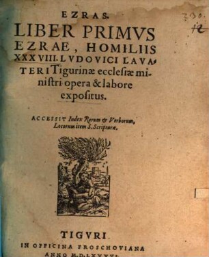 Ezras ... : Liber primus Ezrae homiliis XXXVIII expositus