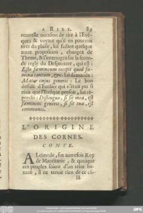L'Origine Des Cornes.