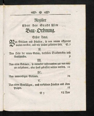 52a-52d, Register über der Stadt Ulm Bau-Ordnung.