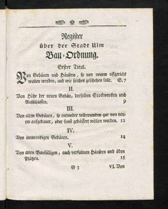 52a-52d, Register über der Stadt Ulm Bau-Ordnung.
