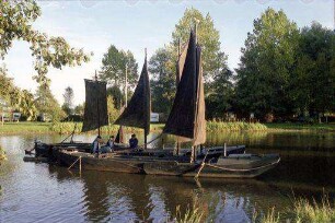 Worpswede: Moorlandschaft Hamme mit Moorseglern, bei Worpswede