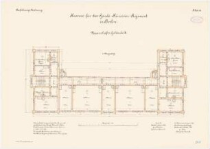 Kaserne des Garde-Kürassier-Regiments und des Königin-Augusta-Garde-Grenadier-Regiments Nr. 4, Berlin: Königin-Augusta-Garde-Grenadier-Regiments Nr. 4, Mannschaftsgebäude III: Grundriss 2. Obergeschoss 1:100