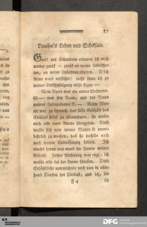 Louisen's Leben und Schiksale.