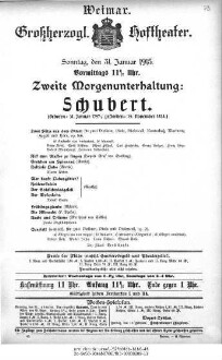 Zweite Morgenunterhaltung: Schubert