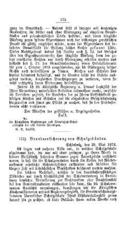 Brandversicherung von Schulgebäuden : [V. Elementarschulwesen]