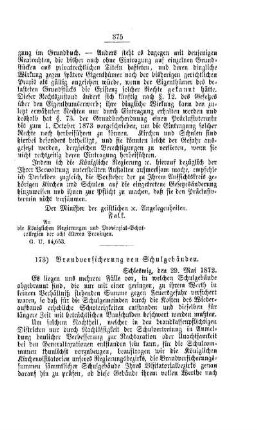 Brandversicherung von Schulgebäuden : [V. Elementarschulwesen]