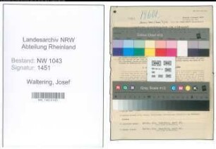 Entnazifizierung Josef Waltering , geb. 11.05.1905 (Schneider)