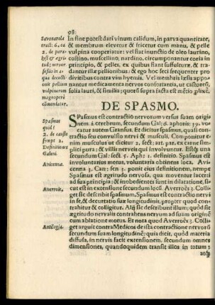 De Spasmo.