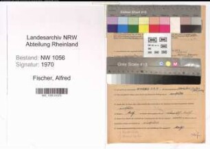 Entnazifizierung Alfred Fischer , geb. 23.06.1906 (Lagerist)