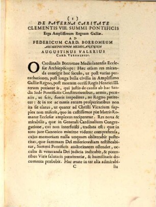 Ad Sanctiss. Dominum Nostrum Benedictum PP. XIV. Epistola