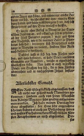 Allerliebster Gemahl.