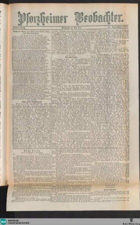 Pforzheimer Beobachter : städtisches Verkündigungsblatt, / Beilage