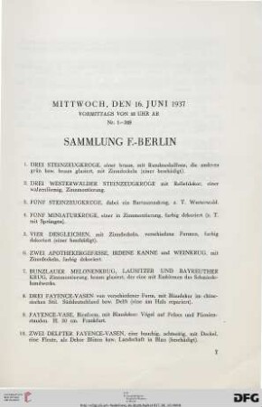 Mittwoch, den 16. Juni 1937, Vormittags (Nr. 1-208)