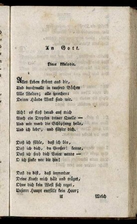 An Gott. - Tafellied.
