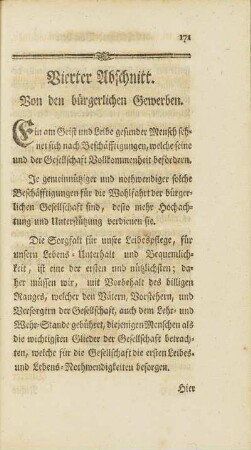 Vierter Abschnitt. Von den bürgerlichen Gewerben.