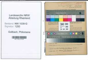 Entnazifizierung Philomena Gollbach , geb. 09.05.1887 (Kindergaertnerin)