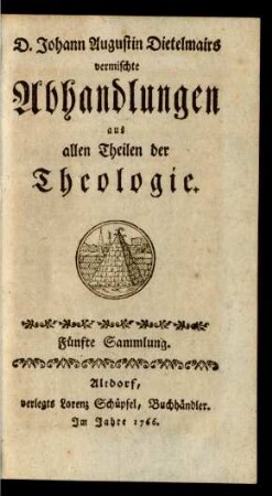 Fünfte Sammlung. XXXII. - XXXVIIII.