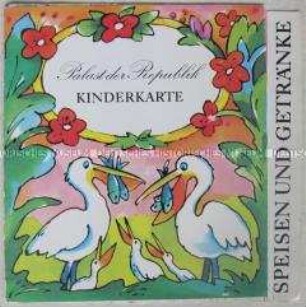 Speisekarte für Kinder aus dem Palast der Republik