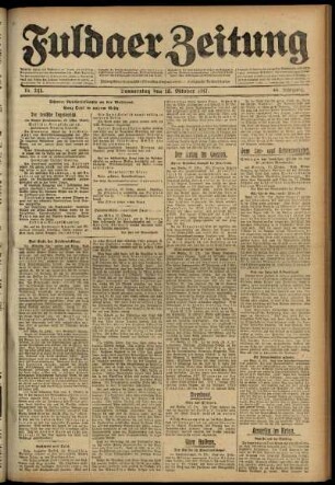 Ausgabe vom Donnerstag, den 18. Oktober 1917.