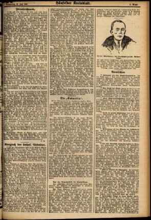 Zweite Ausgabe vom Donnerstag, den 16. Juni 1927.