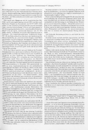 458-460 [Rezension] Hirschberger, Johannes, Geschichte der Philosophie