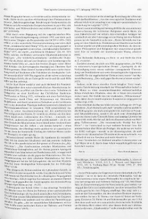 458-460 [Rezension] Hirschberger, Johannes, Geschichte der Philosophie
