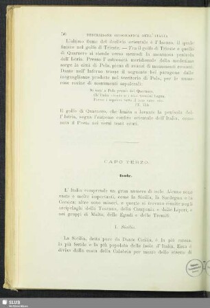 Capo Terzo. Isole