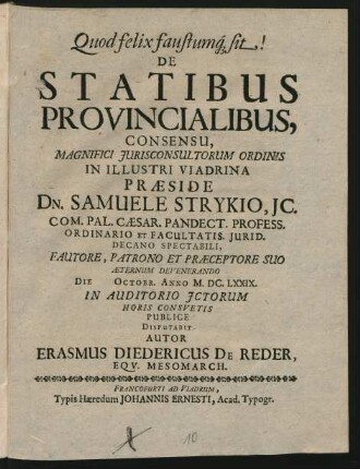 De Statibus Provincialibus