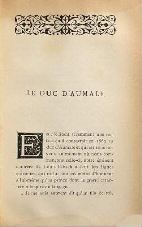 Le duc d'Aumale : Par Ernest Daudet