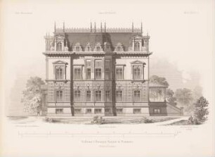 Schloss von Homeyer, Ranzin: Seitenansicht (aus: Architektonisches Skizzenbuch, H. 157/4, 1879)