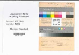 Entnazifizierung Engelbert Theisen , geb. 21.02.1906 (Kraftfahrer)
