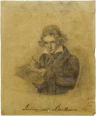 Bleistiftzeichnung Ludwig van Beethoven