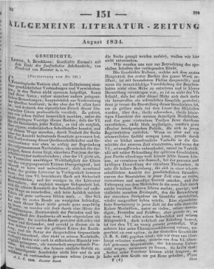 Raumer, F. v.: Geschichte Europas seit dem Ende des funfzehnten Jahrhunderts. Bd. 1-3. Leipzig: Brockhaus 1832-34