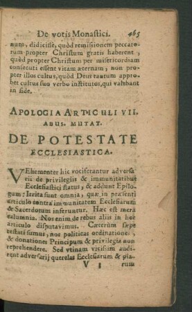 De Potestate Ecclesiastica.