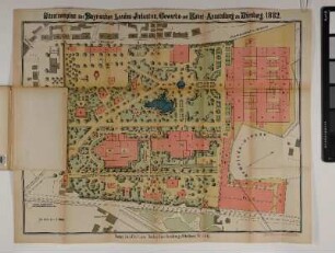 Situationsplan der Bayerischen Landes-Industrie, Gewerbe- und Kunst-Ausstellung zu Nürnberg 1882