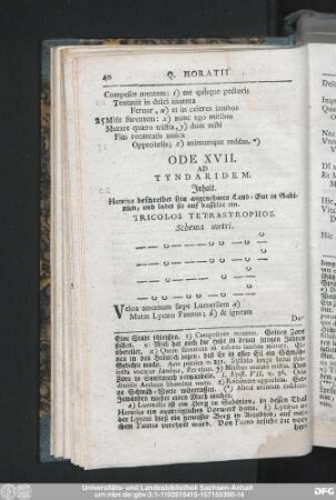 Ode XVII. Ad Tyndaridem.