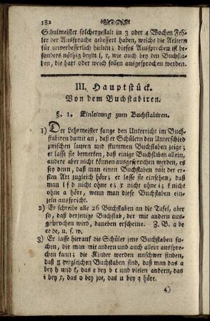 III. Hauptstück. Von dem Buchstabiren. = III. hlawnj Czástka. O Slabikowánj.
