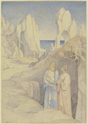 Dante und Vergil in der Unterwelt