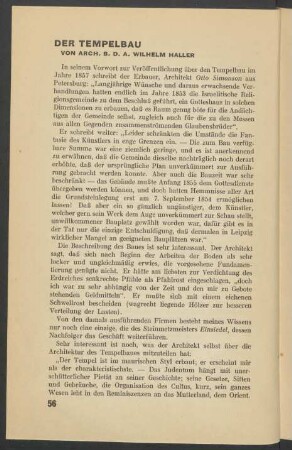Der Tempelbau