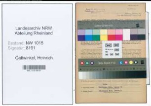 Entnazifizierung Heinrich Gattwinkel , geb. 13.07.1896 (Prokurist)