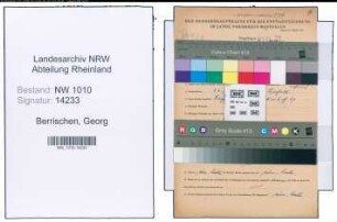 Entnazifizierung Georg Berrischen , geb. 22.07.1902 (Angestellter)