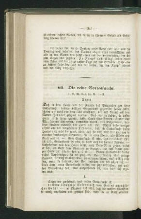 66. Die reine Gottesfurcht.