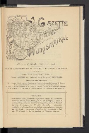 N° 3. — 1er Décembre 1900. — 5e Année