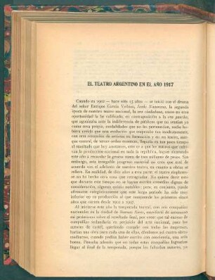 El teatro argentino en el año 1917