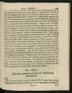 Cap. XXXV. Idearum memoratarum Usus & Consictarum discursitatio.