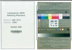 Entnazifizierung Willi Henkel , geb. 08.09.1908 (Kaufmaennischer Angestellter)